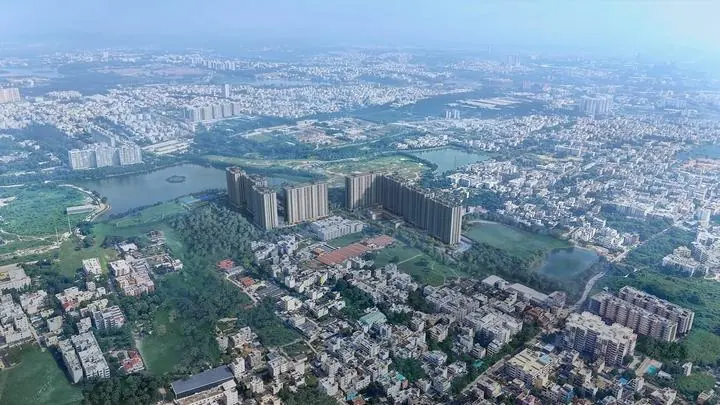 Aerial view of the township