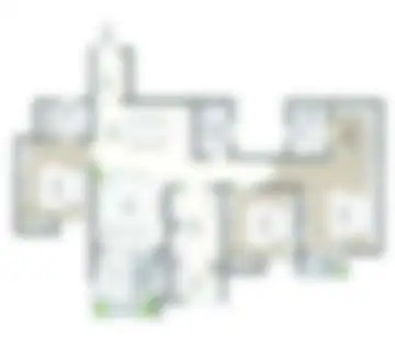 3 BHK · Type 2 · 1,821 sq.ft. floor plan